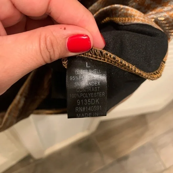 Women’s multi color velvet midi Dress‎ size L - Picture 4 of 5